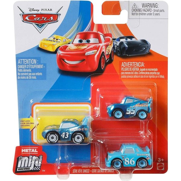 Cars Mikroauta 3-pak Disney - Dinoco Daydream