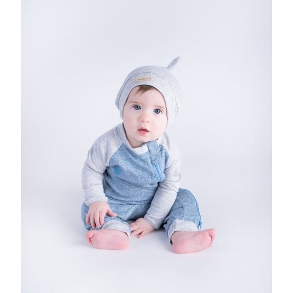 Pajacyk Raglan Organic XS Juddlies - blue