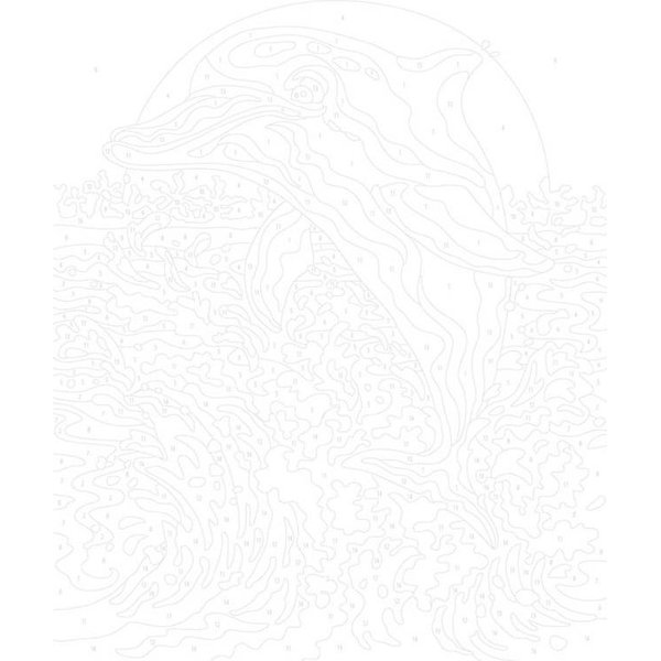 Zestaw kreatywny Malowanie po numerach 2 obrazy Janod - Delfiny