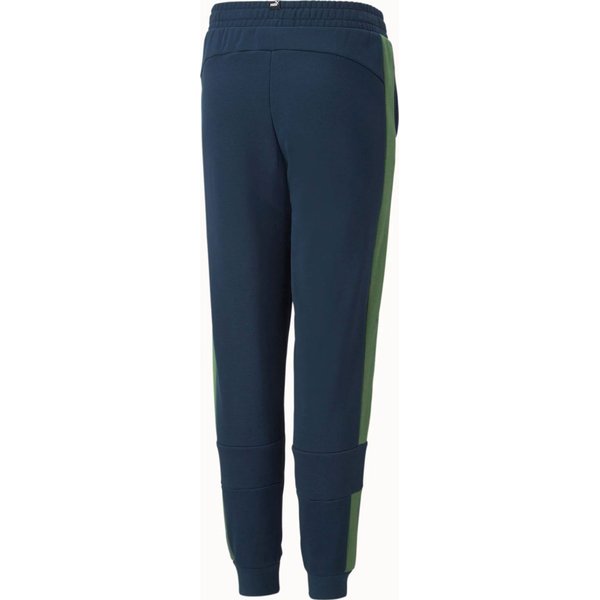 Spodnie juniorskie Essentials+ Colourblock Youth Sweatpants Puma - niebieskie/zielone