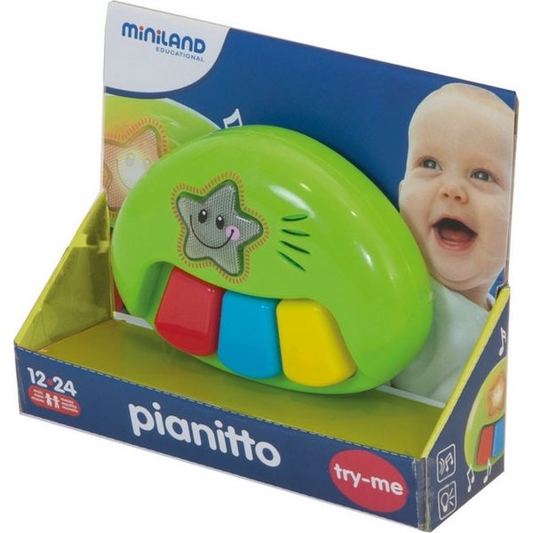 Kolorowe edukacyjne Pianinko z muzyką i światełkami Miniland