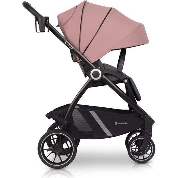 Wózek głeboko-spacerowy + torba 2w1 Euro-Cart - różowy