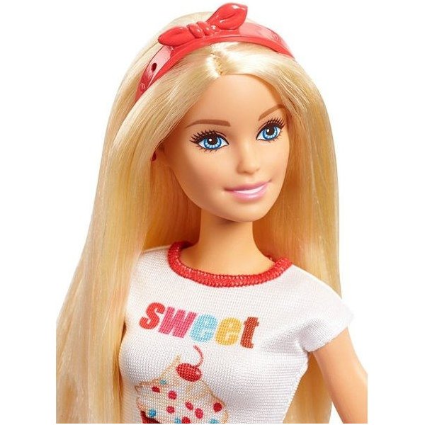 Barbie domowe wypieki + strój kucharski dla dziewczynki Mattel