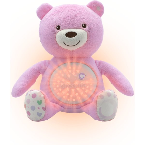 Miś z projektorem Chicco - różowy