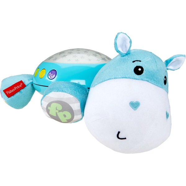Uspokajacz Hipcio z projektorem Fisher Price - niebieski