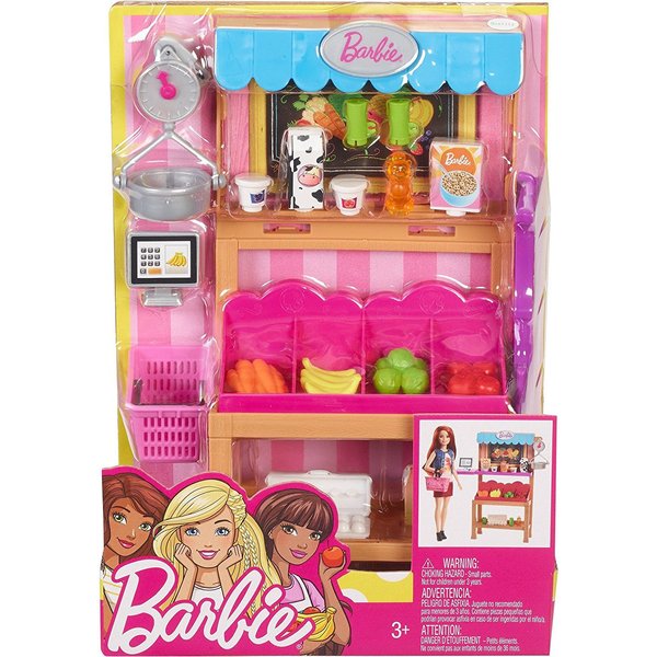 Barbie zestaw mebelków Mattel - sklep spożywczy