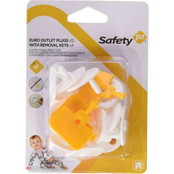 Zabezpieczenie kontaktów Euro 12 szt. + 4 klucze Safety 1st