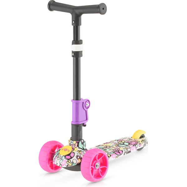 Hulajnoga trójkołowa składana, jeździk 2w1 LED Stars WYPRZEDAŻ - 3