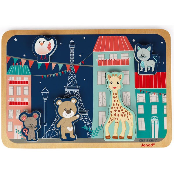 Układanka Sophie La Giraffe Chunky 5el. Janod