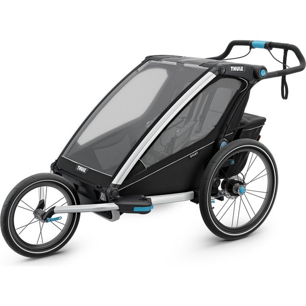 Przyczepka rowerowa dla dwójki dzieci Chariot Sport 2 Thule - czarny