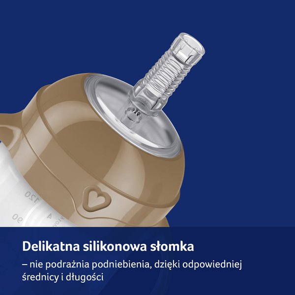 Pierwszy kubek z obciążoną słomką 150ml Lovi - brown