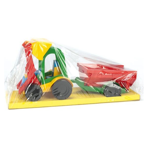 Koparka z przyczepą transportową wywrotką Wader