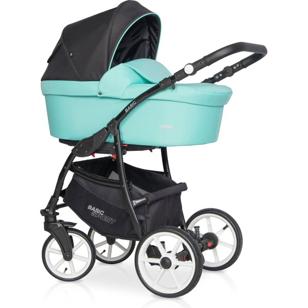 Wózek dziecięcy 2w1 z funkcją bujania Basic Sport Riko - Ceramic Green