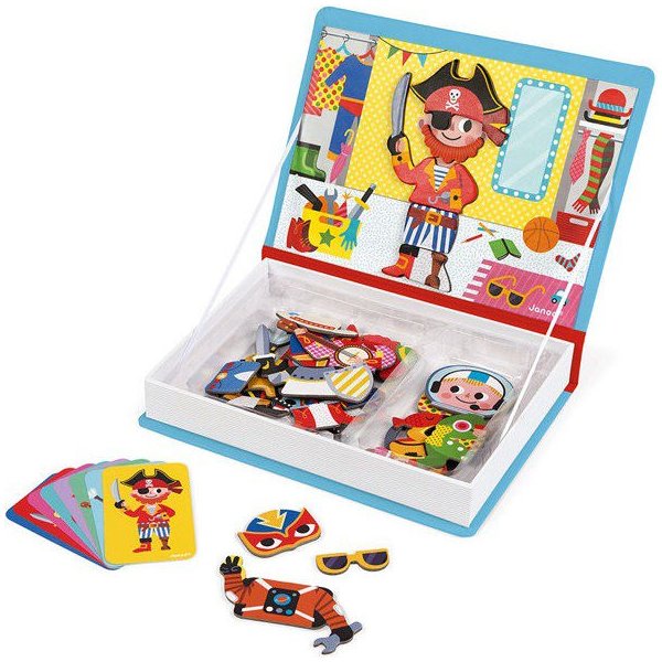Magnetyczna układanka Magnetibook Janod - Kostiumy chłopiec