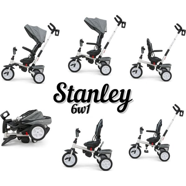 Rowerek Trójkołowy Stanley 6w1 Milly Mally - Grey