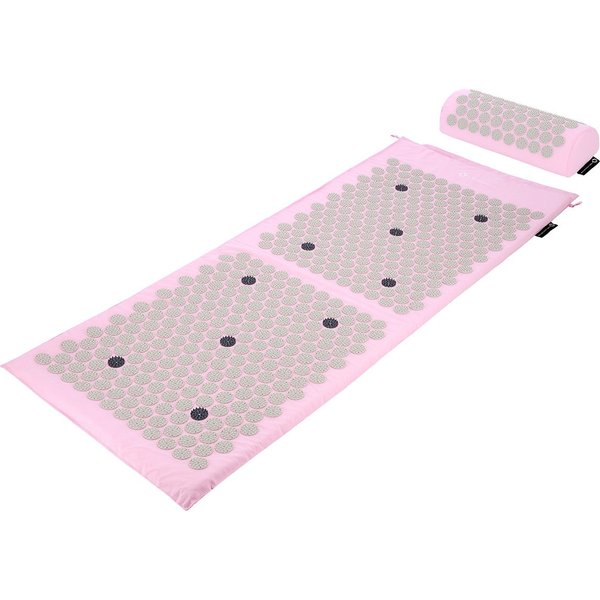 Zestaw do akupresury: mata + poduszka AKM04 HMS Premium - pink
