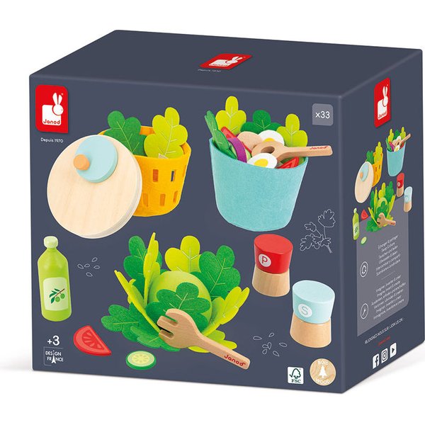 Filcowy zestaw do przyrządzania sałatki Janod