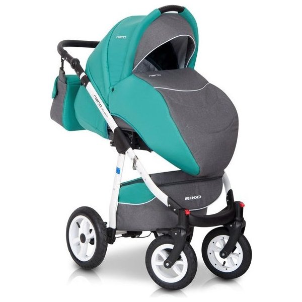 Wózek wielofunkcyjny Nano + śpiwór Riko - malachit