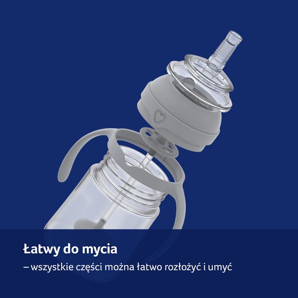 Pierwszy kubek z obciążoną słomką 150ml Lovi - brown