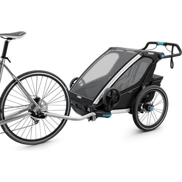 Przyczepka rowerowa dla dwójki dzieci Chariot Sport 2 Thule - czarny