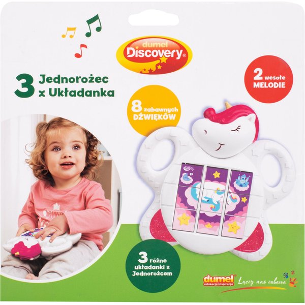Układanka jednorożec 3x Dumel Discovery