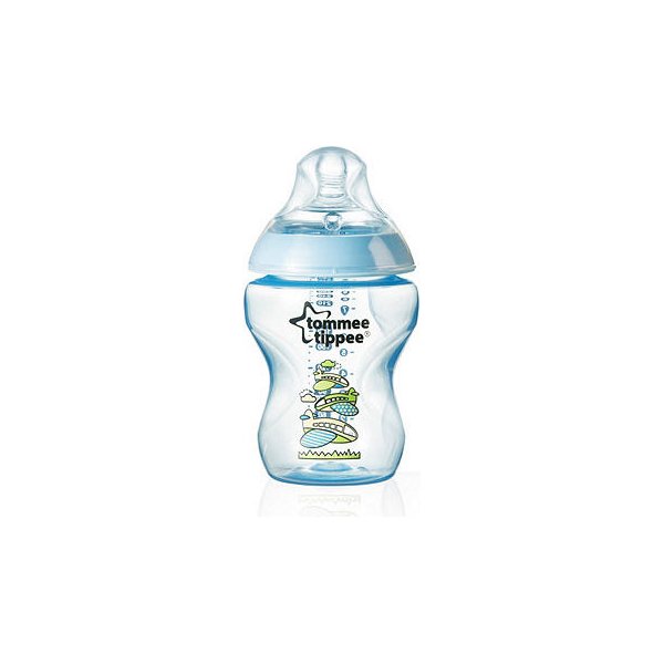 Butelka 2x260ml dekorowana 0m+ Tommee Tippee - niebieskie samoloty