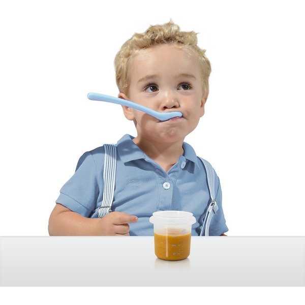 Pojemniki hermetycznie zamykane na żywność 4 szt. Miniland - niebieski