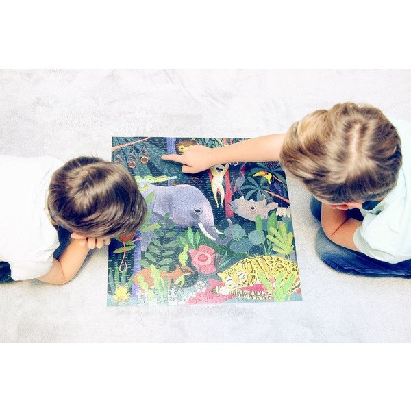 Puzzle rodzinne świecące w ciemności 500el. 8+ Mudpuppy - dżungla