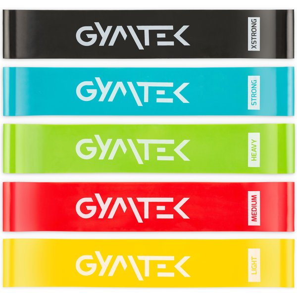 Zestaw gum oporowych do ćwiczeń 0,5kg-30kg 5szt Gymtek
