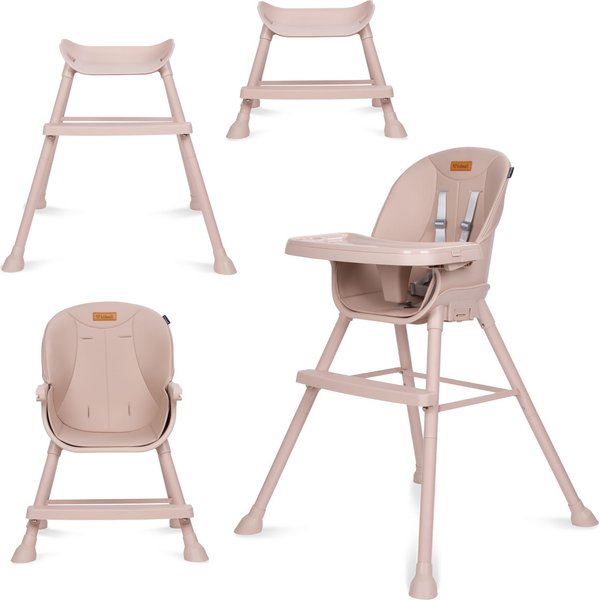 Krzesełko do karmienia Eatan 4w1 Kidwell - różowy