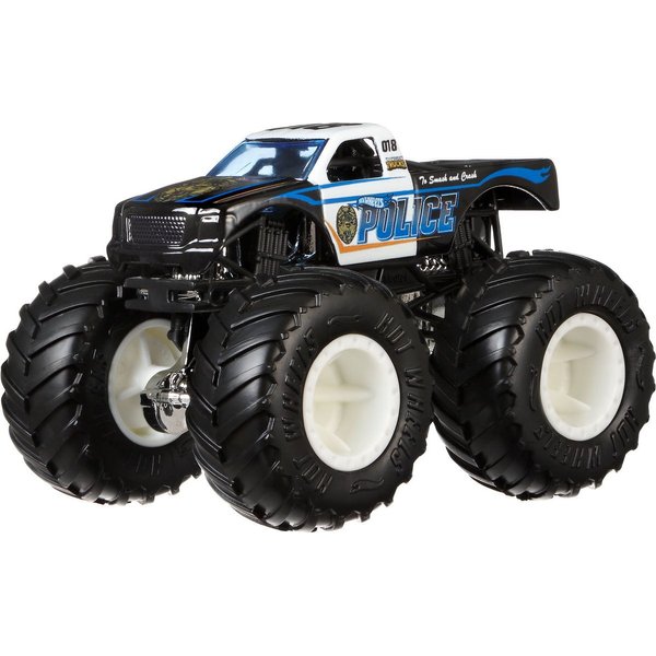 Dwupak Superterenówka Monster Jam Hot Wheels - Police vs Hooligan