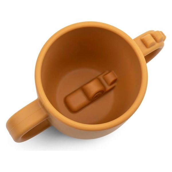 Kubek silikonowy Peekaboo Croco Done by Deer - Mustard