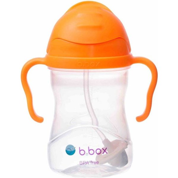 Innowacyjny niekapek bidon z obciążoną słomką 240ml B.Box - Pomarańczowy