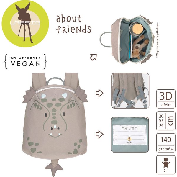 Plecak dziecięcy mini About Friends Lassig - Smok