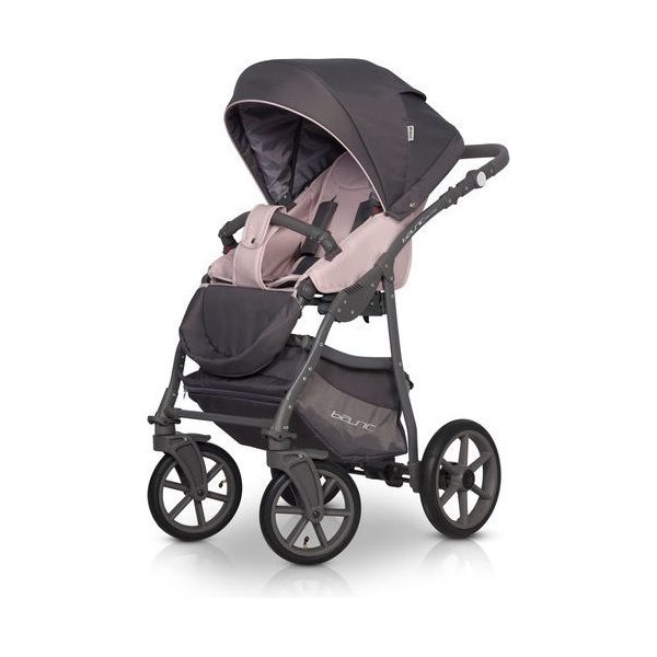 Wózek dziecięcy 2w1 z funkcją bujania Basic Pastel Riko - Pink