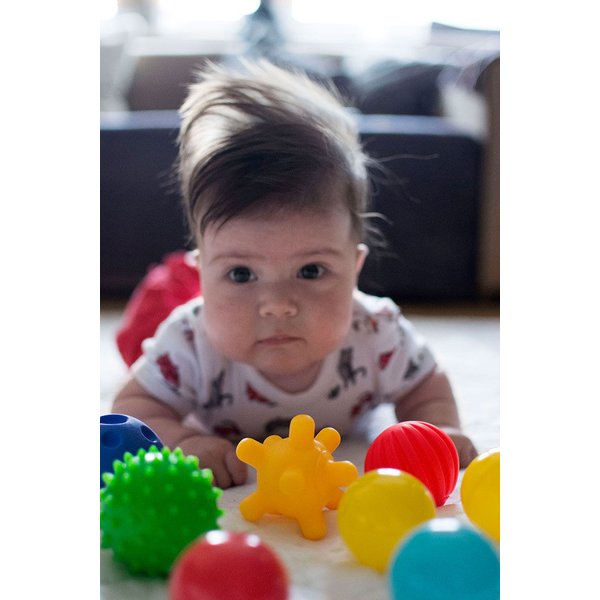 Piłki sensoryczne jeżyki 3 szt. Mom's Care