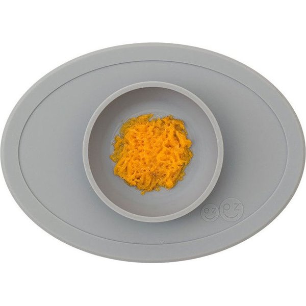 Komplet naczyń silikonowych First Foods Set EZPZ - szary