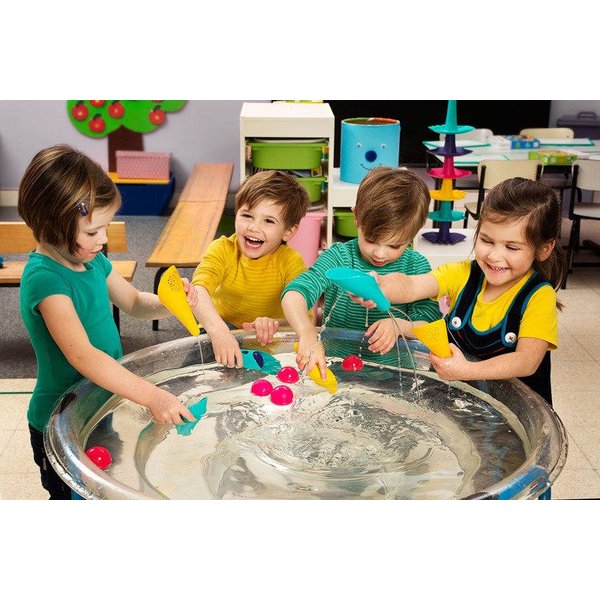 Zestaw 2 łopatek wielofunkcyjnych z piłeczką Cuppi Quut - Green, yellow, cherry