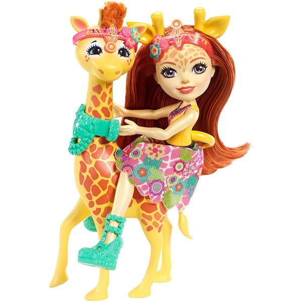 Enchantimals Lalka + duże zwierzątko Mattel - Gillian Giraffe & Pawl