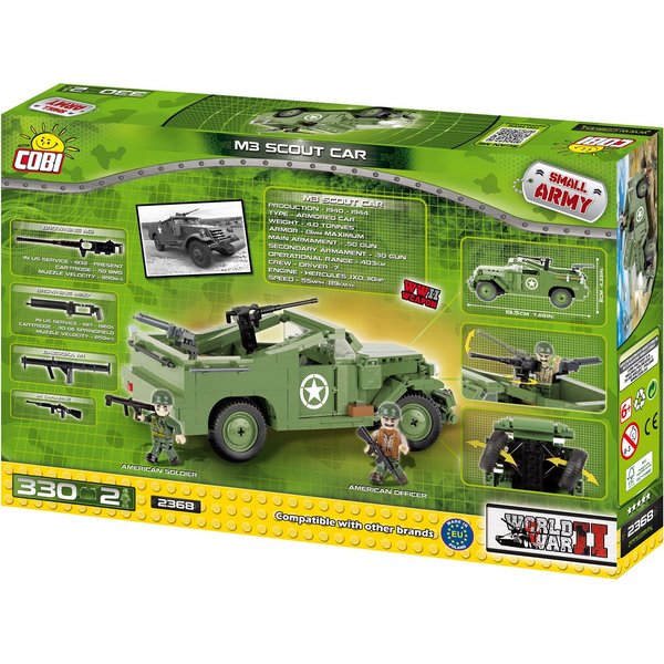 Klocki Cobi samochód - M3 Scout Car - 2368