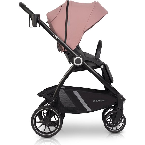 Wózek głeboko-spacerowy + torba 2w1 Euro-Cart - różowy