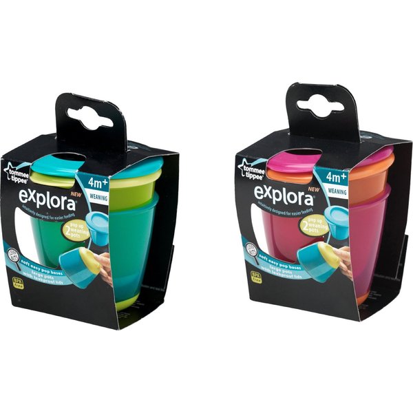 Pojemniki na pokarm 2 sztuki Tommee Tippee - pomarańczowy/różowy