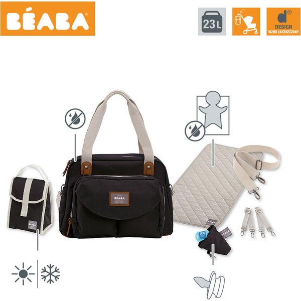 Torba dla mamy Geneva Smart Colors Beaba - black