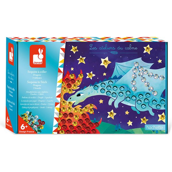 Zestaw kreatywny Cekiny Smoki Janod