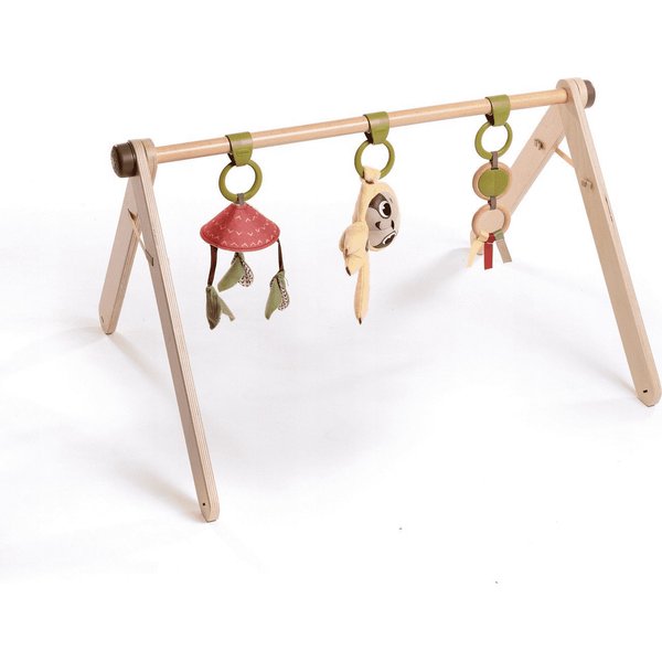 Gimnastyka mata dla bobasa z drewnianym stojakiem Boho Chic Tiny Love