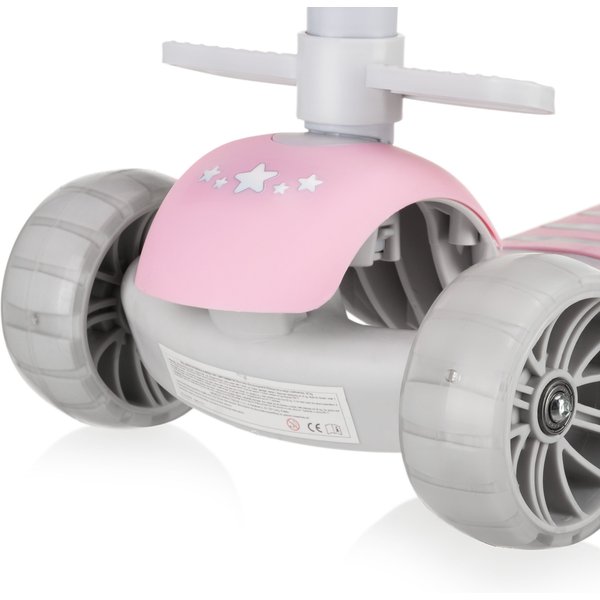 Hulajnoga trójkołowa, jeździk 3w1 Stars - różowy