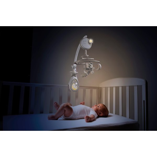 Łóżeczko dostawne next2Me i Karuzela Next2Dreams special edition Chicco - spectrum