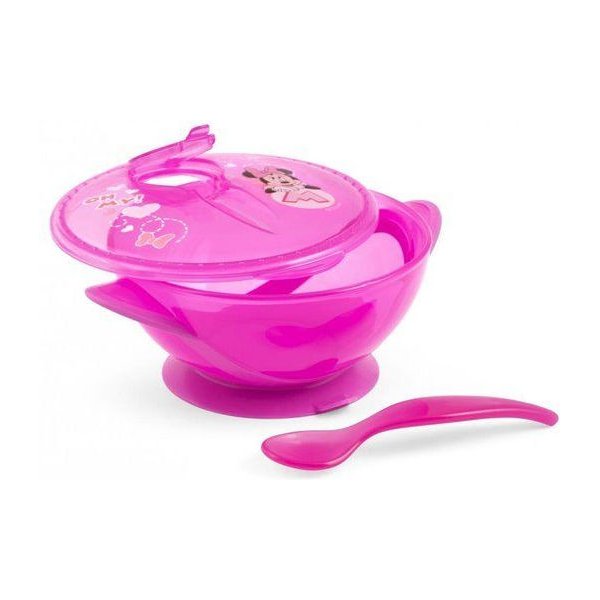 Miseczka z pokrywką i łyżeczką + kubek z uchwytami Lulabi - Myszka Minnie