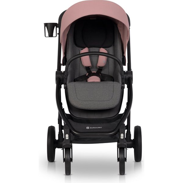 Wózek głeboko-spacerowy + torba 2w1 Euro-Cart - różowy