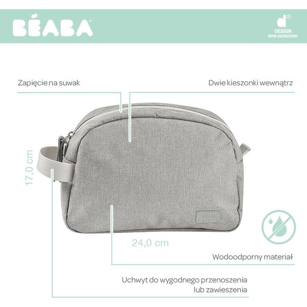 Kosmetyczka podróżna Classic Beaba - Heather Grey